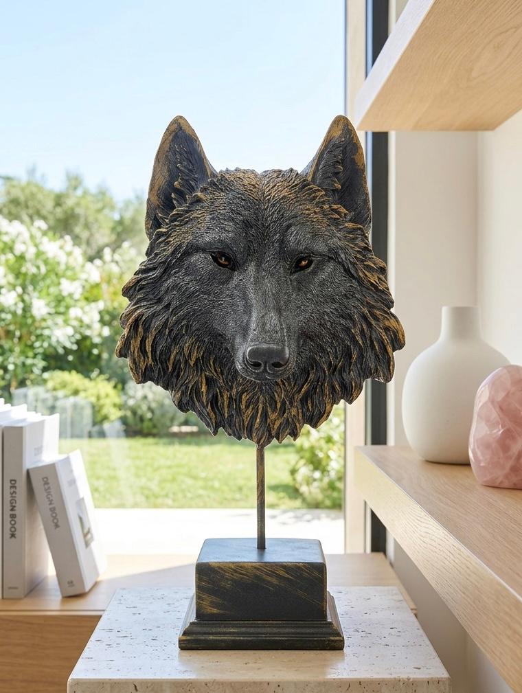 The Sentinel Wolf Bust
